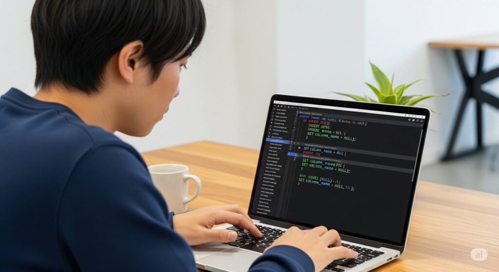oracleにnullをセットする方法