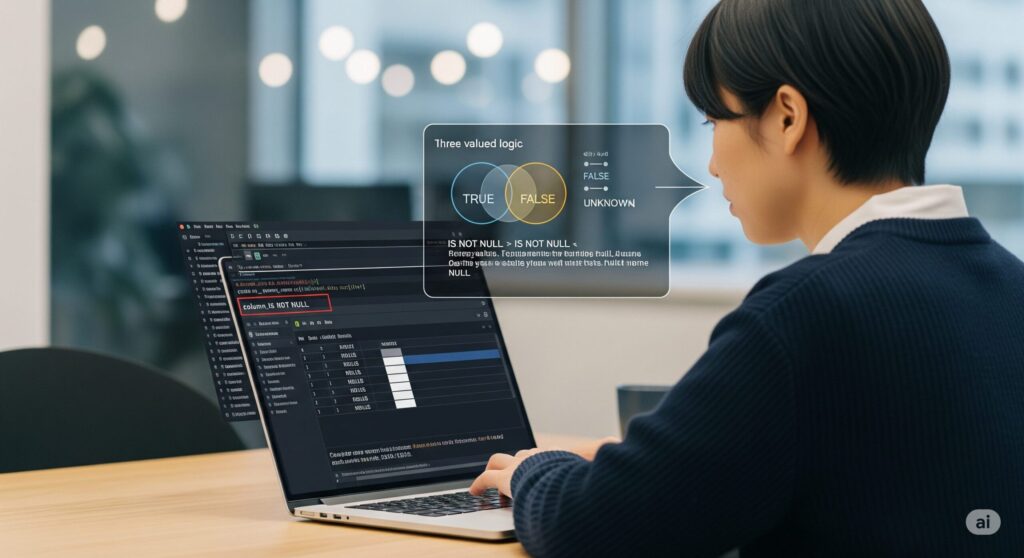 oracle is not nullが効かない原因