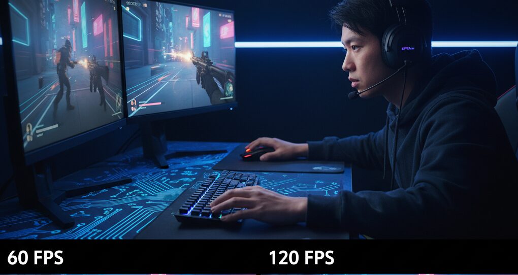 60fpsと120fpsの違いはゲームで顕著