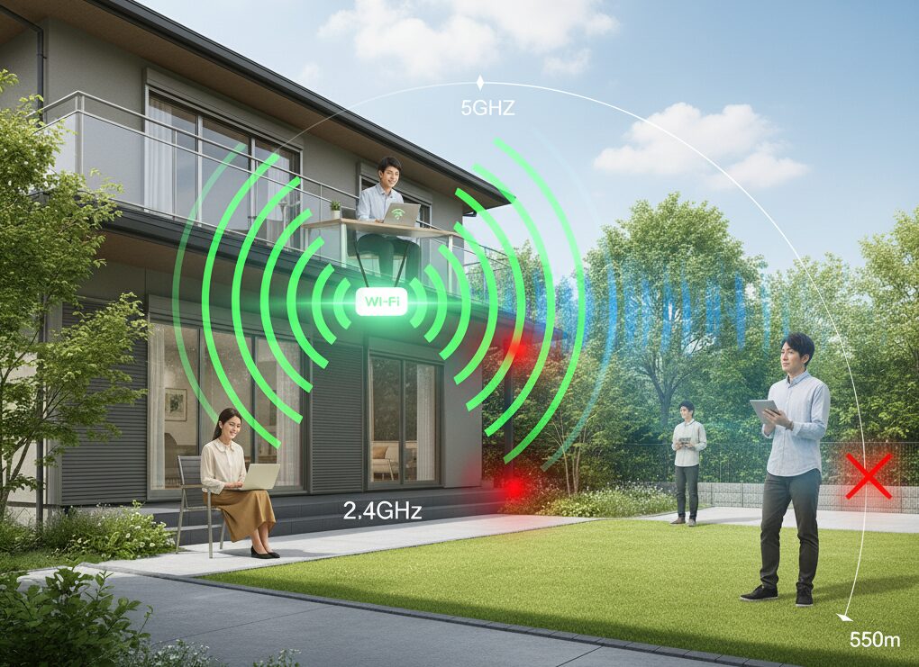 2.4GHz 5GHz どっちがいい?2階の場合