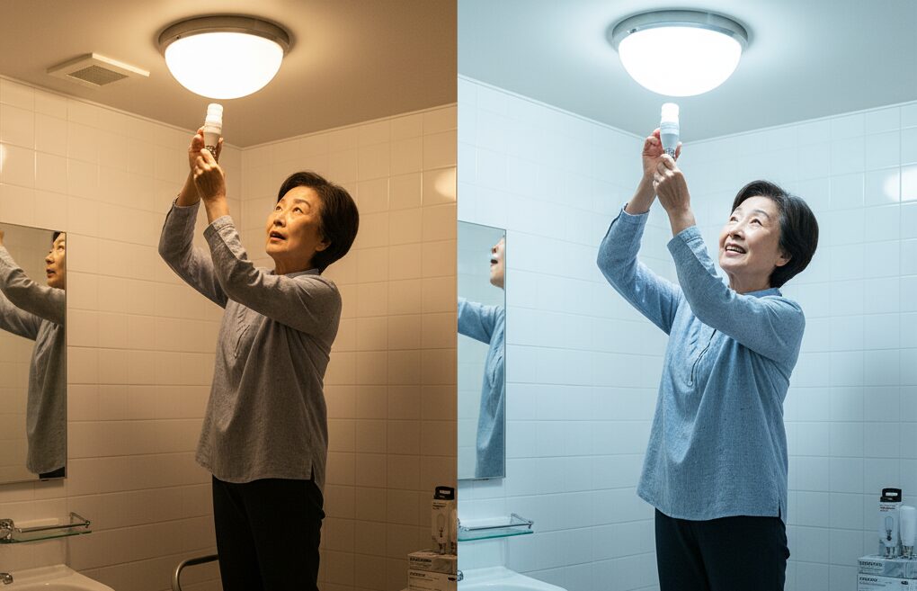 トイレ電球はLEDが主流
