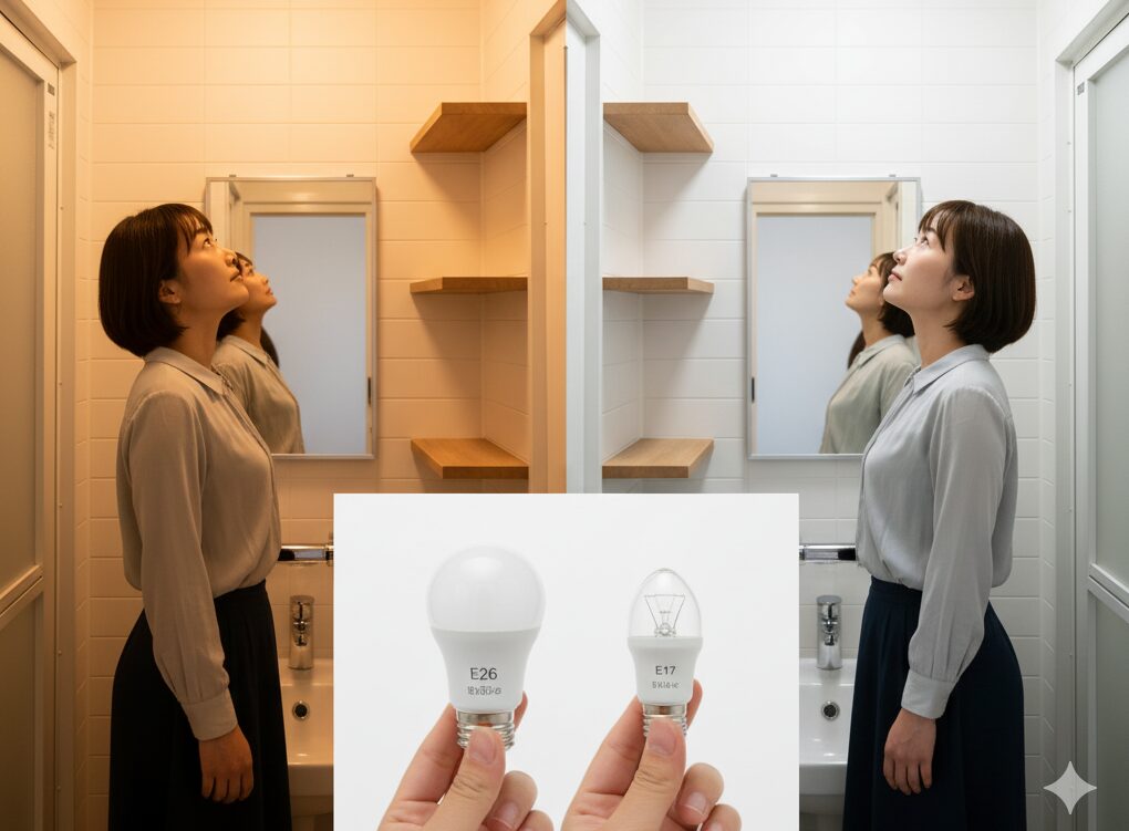 チェックすべきトイレの電球の色やサイズ