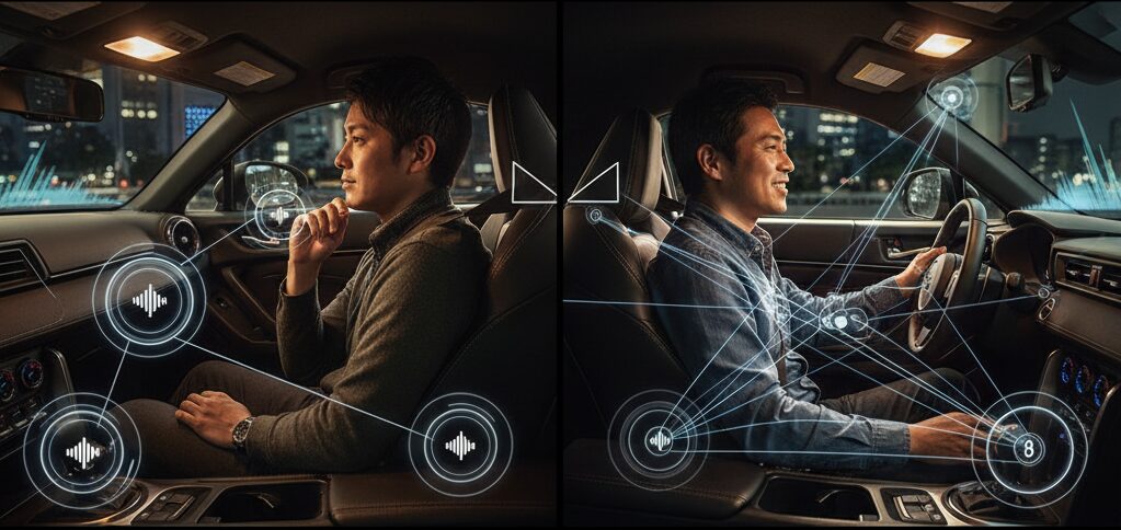 RZの8スピーカーシステムは、高音域を専門に再生するツイーターが追加される