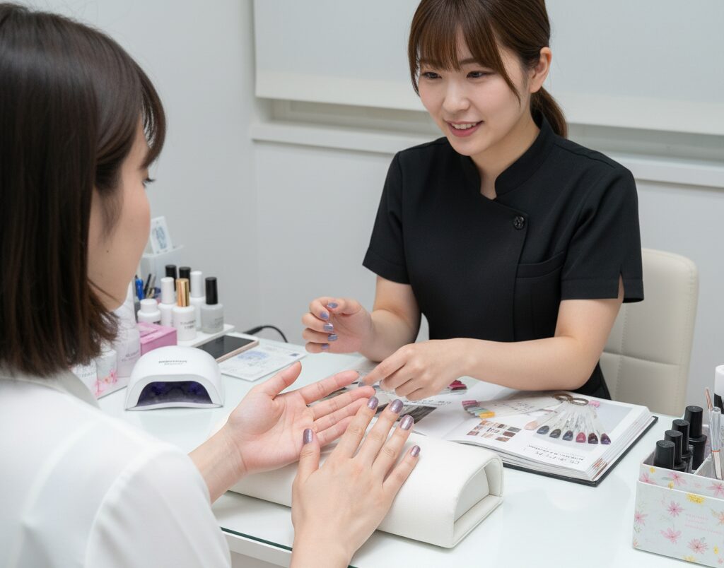 ジェルネイルはサロンでネイリストに相談