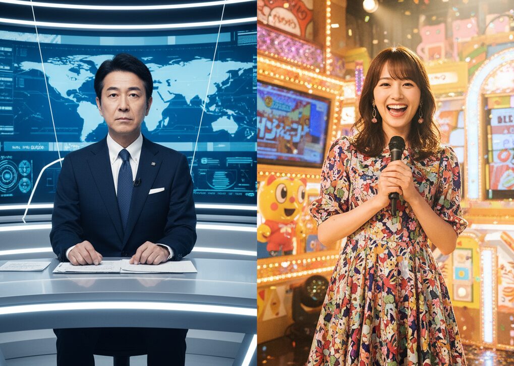 NHKのアナウンサーと民放のアナウンサーの違いは何ですか？